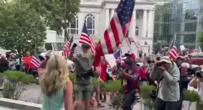 Marjorie Taylor Greene chants