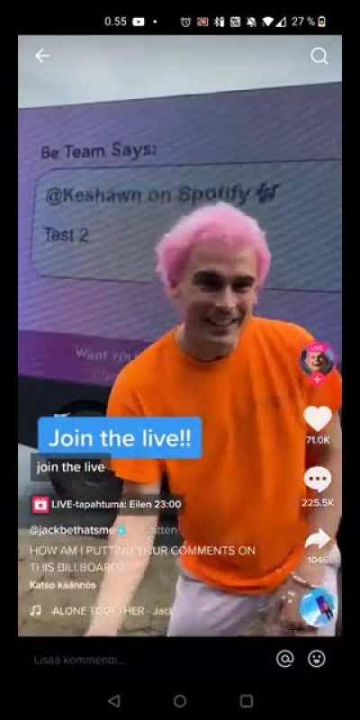 How am i putting your comments on this billboard?