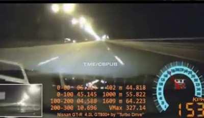 A tire bursts at a speed of 327 km/h