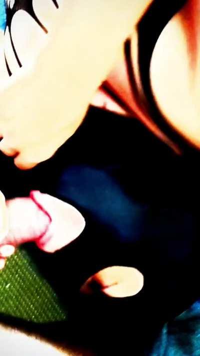 The wife trying out her new mask