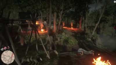 TIL that you can ignite the piss stream of NPCs