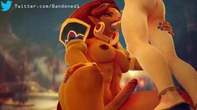 Futa Urbosa sucking Link (Bandoned) [The Legend of Zelda]