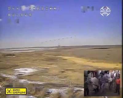 The Ukrainian drone of Bulava division operators rams the Russian Mavik. February 2025, location not disclosed.