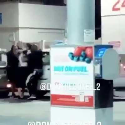 A bystander steps in to rescue an Asian man who's