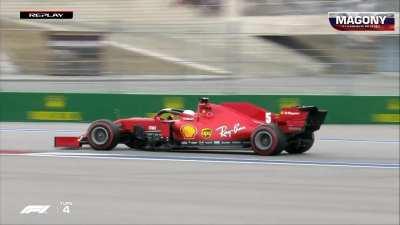 Q2: Sebastian Vettel crash replay + Vettel cleaning up the track after his crash