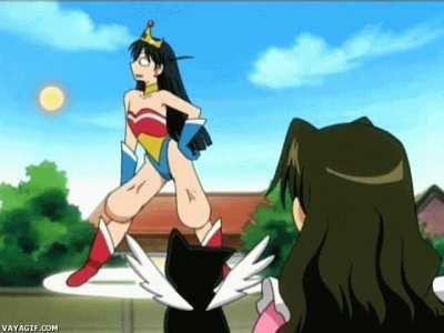 Wonder Woman Boob Fail (school rumble)