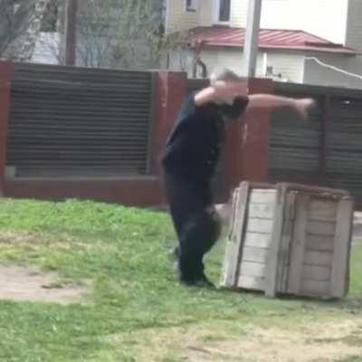 He has a black belt in Crackhead Kung Fu