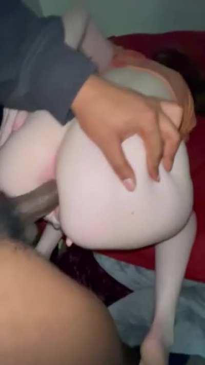 pawg slut loves getting creampied in her ass