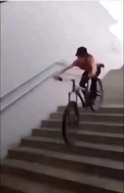 WCGW Riding a Bike down stairs