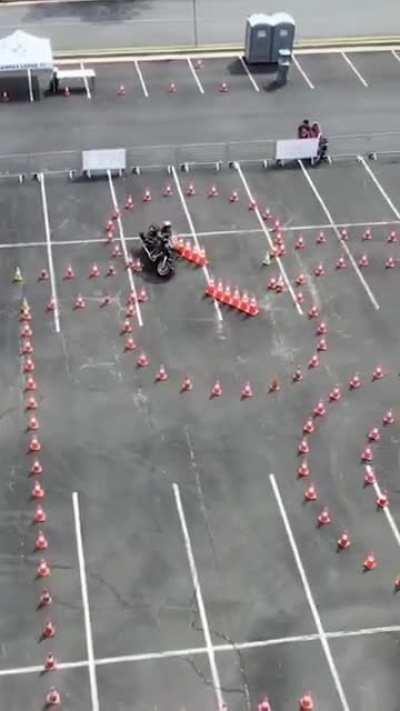 I would have knocked over every single one of those poles....