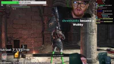 Wubby falling down that one time.