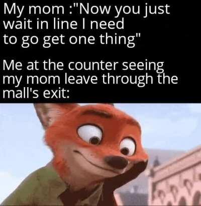 Maybe she's just going to get her purse, right?