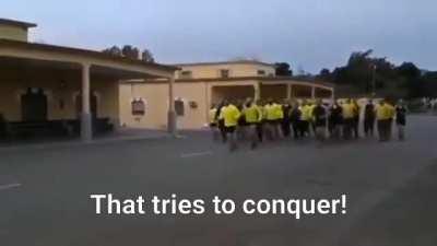 Spanish soldiers train in the military camp of Viator, Almería. As tensions rise with Morocco.