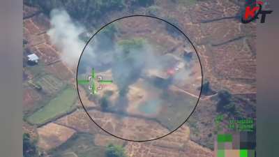 Can anyone identify which drone the Myanmar military used here? Is it the Russian Orlan-10?