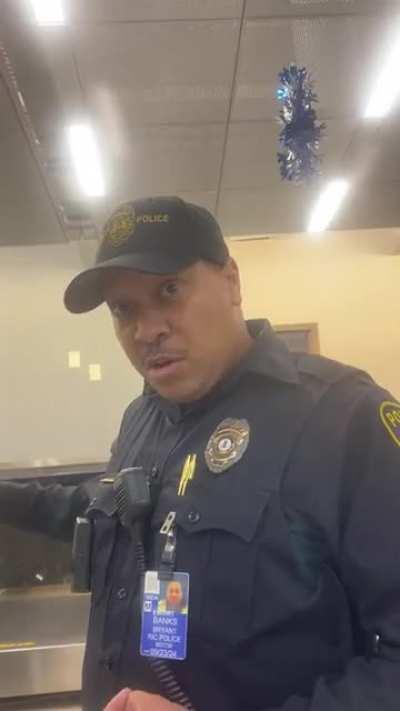 Me giving a VA cop my passport card and still asking for my ID. #unitedsucks #literacyinmen #educatethepolice #reformpolice