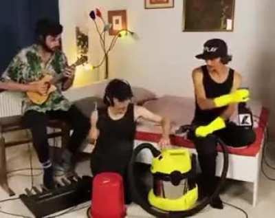 These guys create techno music without a computer