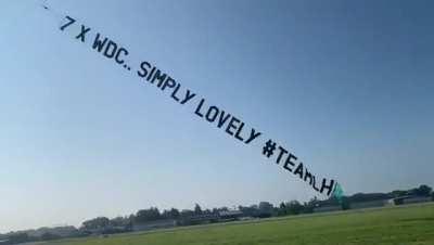 A Lewis Hamilton fan has paid for this plane to be flown over Zandvoort this weekend