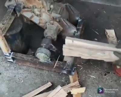 Wood chopping machine