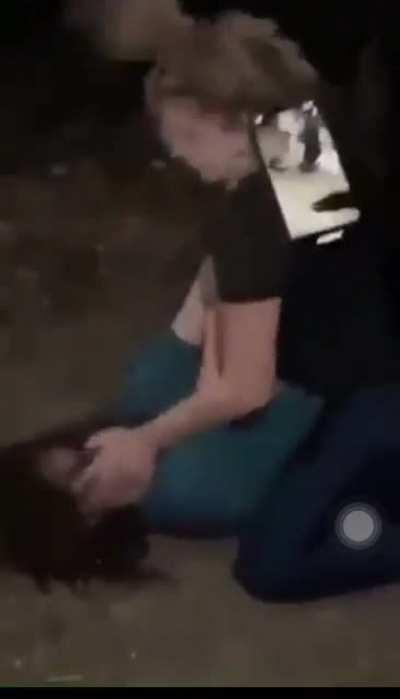 Trigger warning: kinda brutal girl fight 😳 girl on the bottom must be dead inside or used to getting her ass beat 💀 she ate that shit #Girlfight #Yikes #Catfight #Dragged