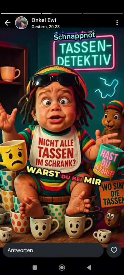 Das sieht man doch gerne am Morgen🤣🤣🐓