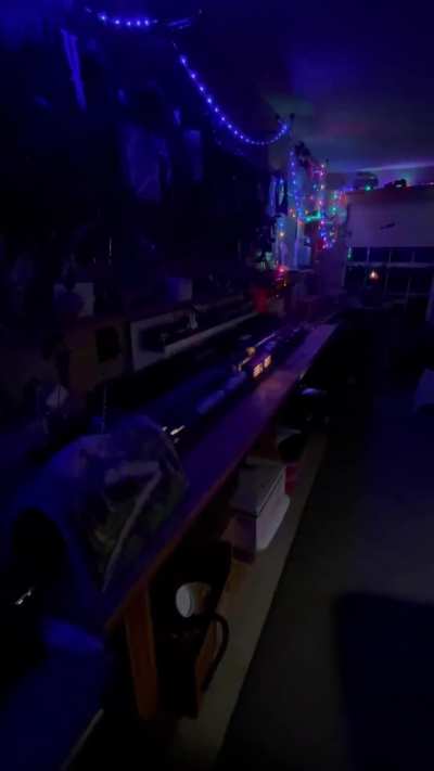 Night run on the rebuilt layout