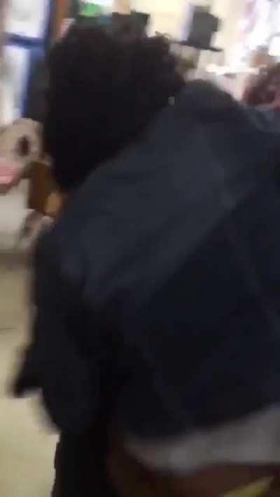 Two girls go at it in art class