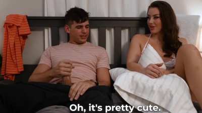 My step mom doesn't mind me taking out my cock in front of her