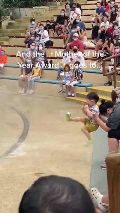 to shield from the water splashes