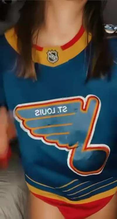 If you take me to watch a hockey game, I'll take you back home to watch your cum cover my face and tits