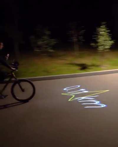 Laser-guided GPS on a bike. [Not OC]