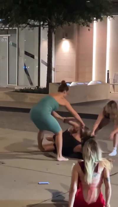 Chicks fight outside club