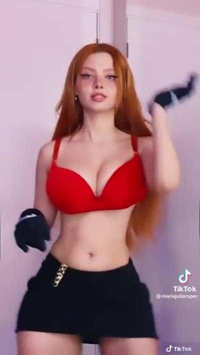 Like a one piece character with her proportions