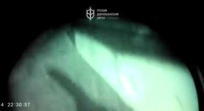 Soldiers of the Russian volunteer corps crossing the Vovcha River in Vovchansk under fire from Russian army artillery. Published on December 6, 2024