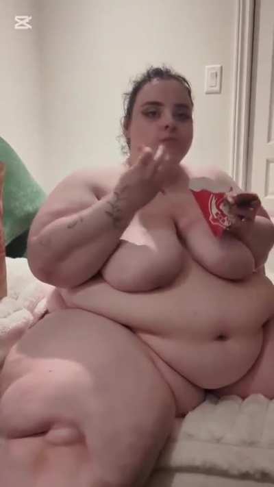 Big belly jiggling and eating preview