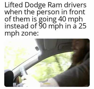 *Blinding LED headlights in the rear view mirrors intensifies*