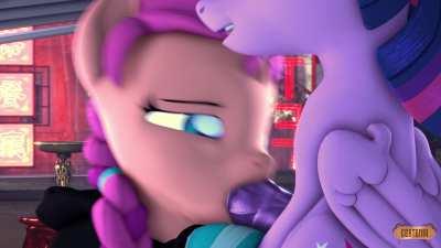 [Animation] Twilight Sparkle X Sunny Starscout Blowjob (4K SFM With Sound) [Certedia]