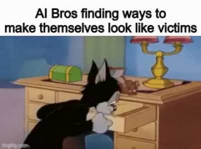 Comparing themselves to minorities, comparing AI hate to genocide.. etc..