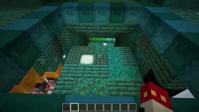 I Made this 5 Wide Hidden Staircase in an Ocean Temple style !