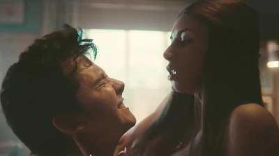 Guy needs to hold/wait until female partner allows so can finally together 'cum'