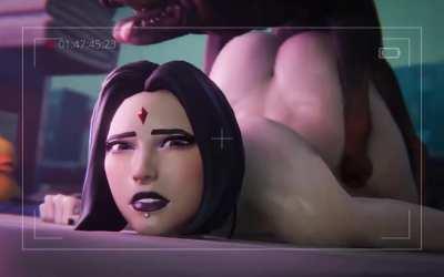 Raven (DC) checking no one notice her one night stand (madcat)