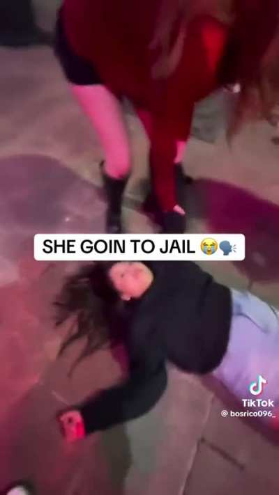 Vicious girl on girl sucker punch knockout.