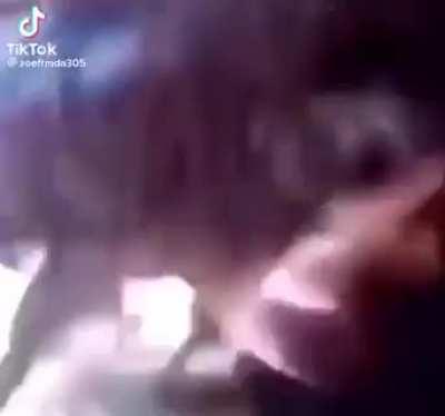 he tried to cut a chicken head wit a butter knife….