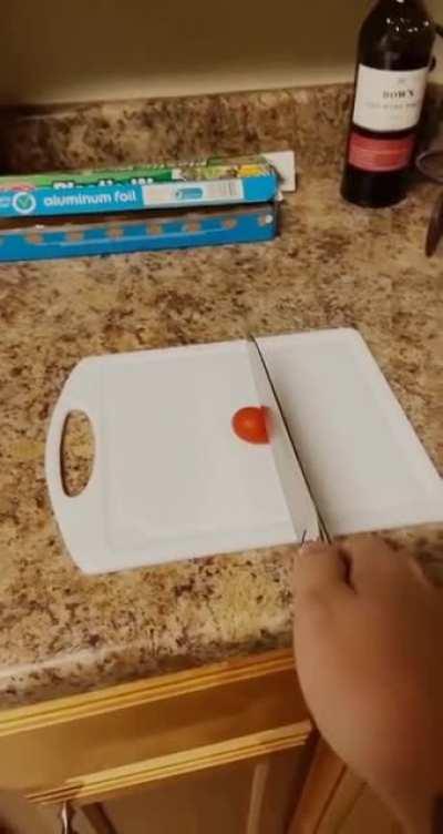 To slice a tomato