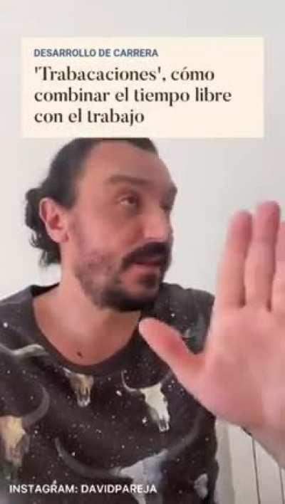 Trabacaciones POV: tu jefe explicándote cómo combinar tu tiempo libre con el trabajo durante tus vacaciones
