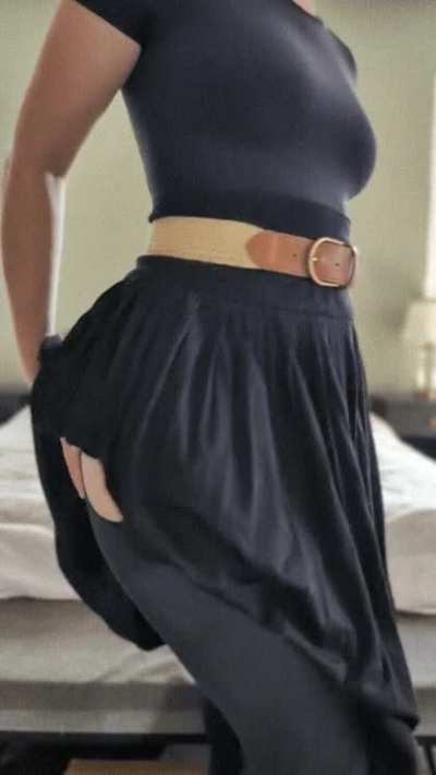 It'll be our little secret what I have on under my work clothes 