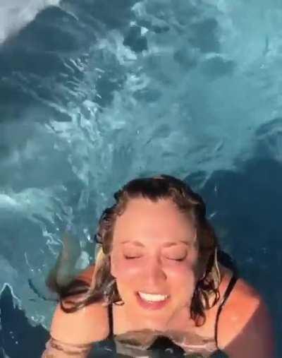 Kaley in a Pool