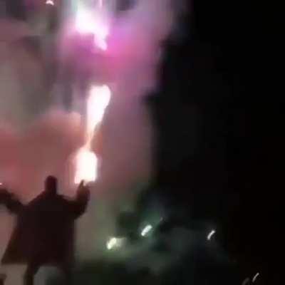 Uncle Kyle, wielder of the firework-cannons