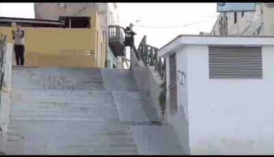 Skateboarding without securing the road.