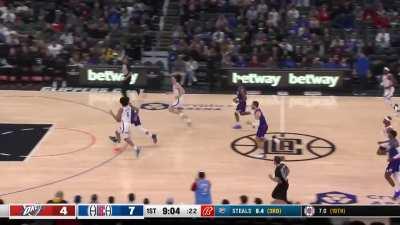 [Highlight] Russell Westbrook shows off the athleticism with a monster slam in transition