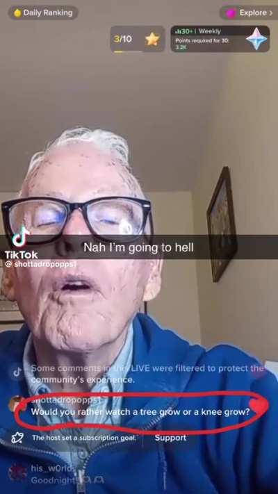 Poor elderly man got caught lacking